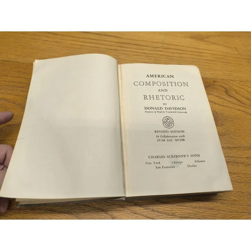 American Composition and Rhetoric by Donald Davidson‎ 1947 Revised Edition (H/C)